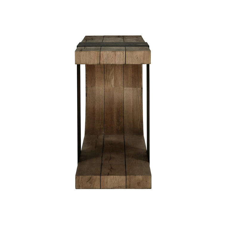 Danica Rectangular Black and Brown Oak Console Table