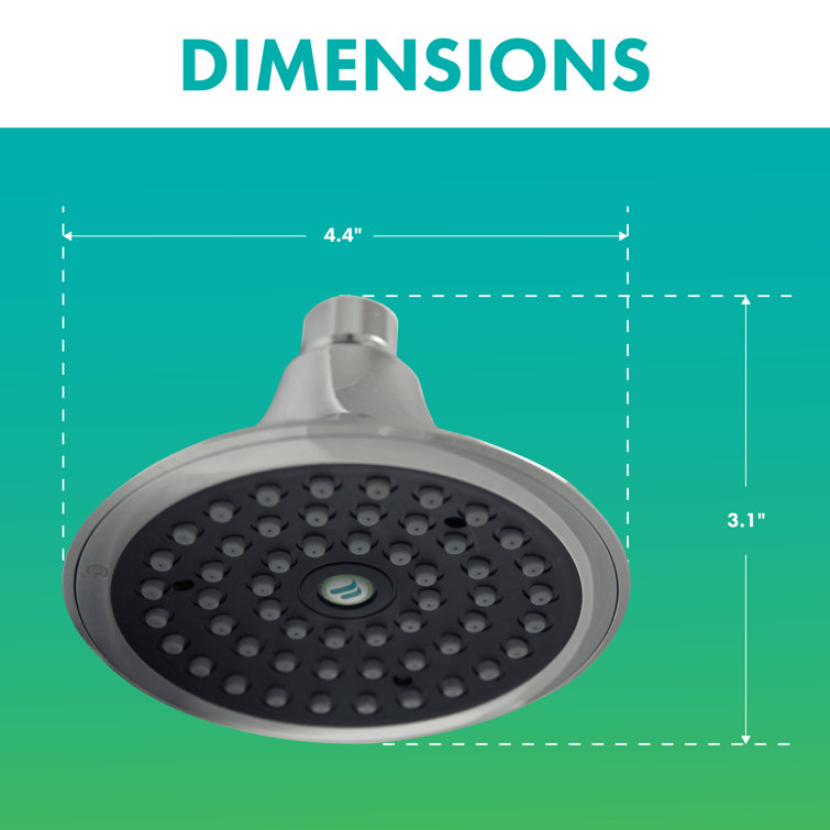 Chrome Medium Round Wall Mounted Rain Shower Head