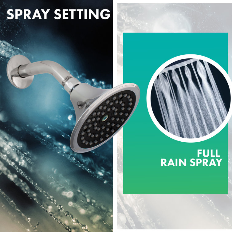 Chrome Medium Round Wall Mounted Rain Shower Head