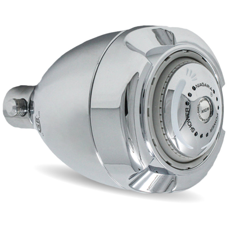 Earth Chrome Adjustable Wall Mounted Shower Head