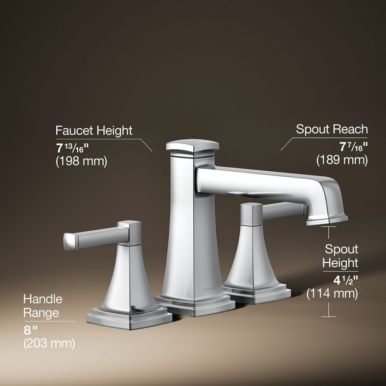 Polished Chrome Deck Mount Bath Faucet with Knob Handles