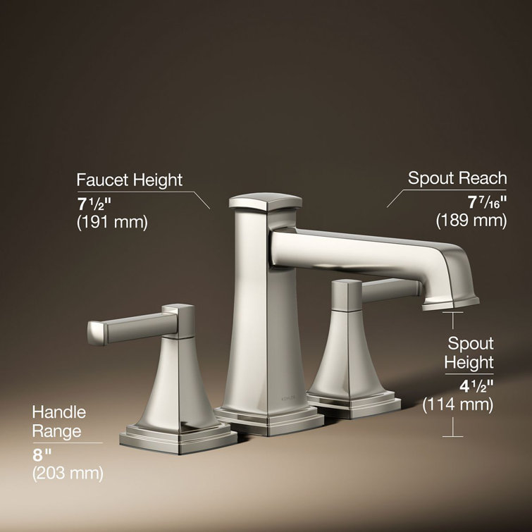 Vibrant Polished Nickel Widespread Bathtub Faucet with Lever Handles