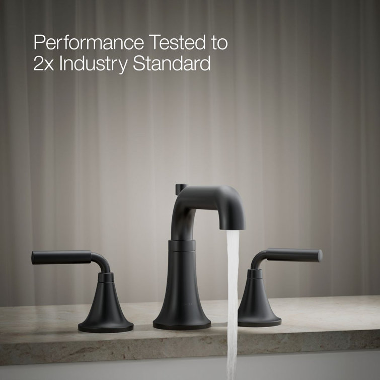 Tone Matte Black Deck-Mount Bath Faucet with Diverter Spout