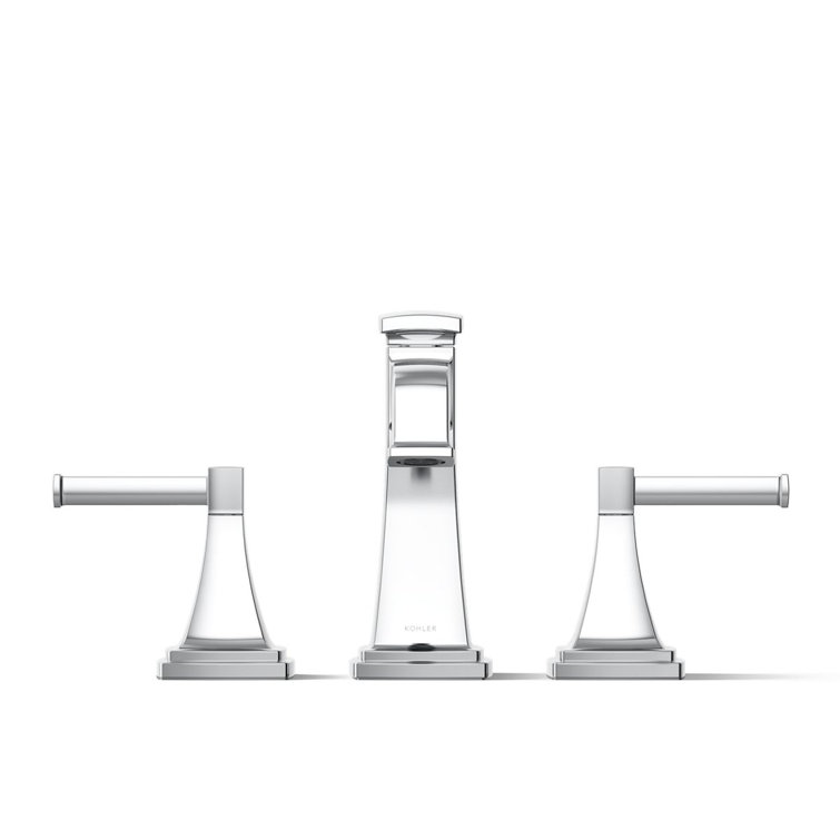 Polished Chrome Deck Mount Bath Faucet with Knob Handles