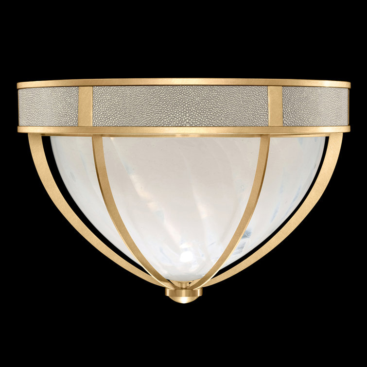 Mirage 18.75" Round Flush Mount with Gold Leaf and Glass