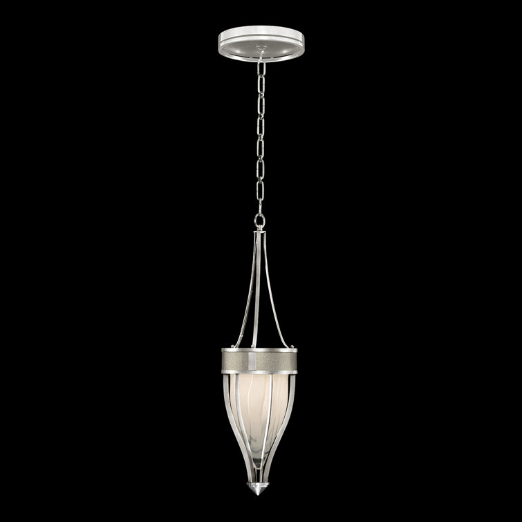Mirage Silver Leaf and Nickel Mini Pendant Light