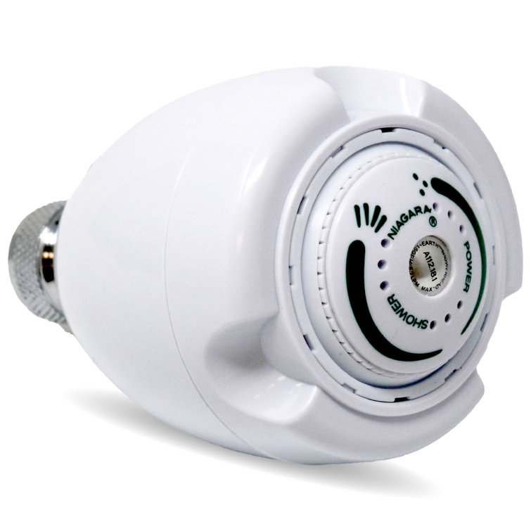 White Polycarbonate Small Round Fixed Shower Head