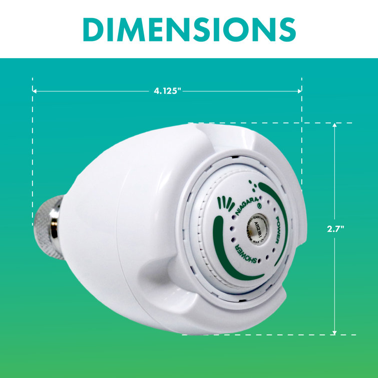 White Round Self-Cleaning Fixed Shower Head
