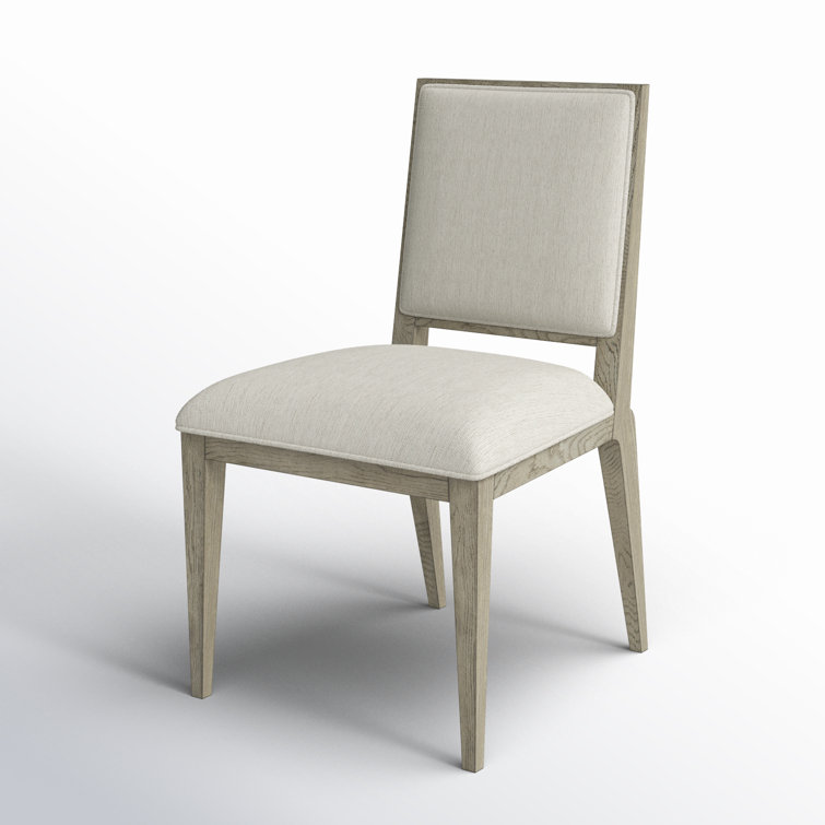 Remington Porcelain Upholstered Side Chair with Medium Wood Frame
