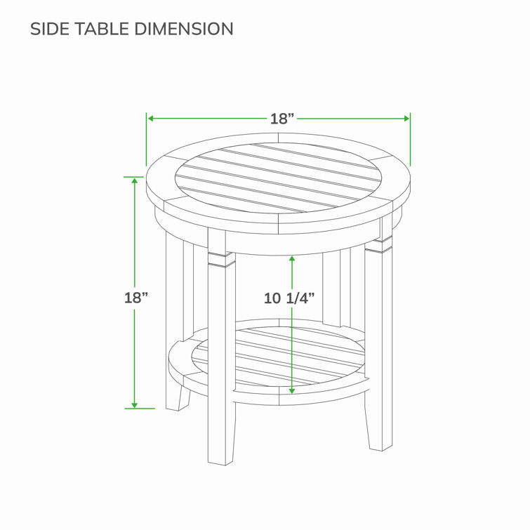 Colden Teak Outdoor Side Table