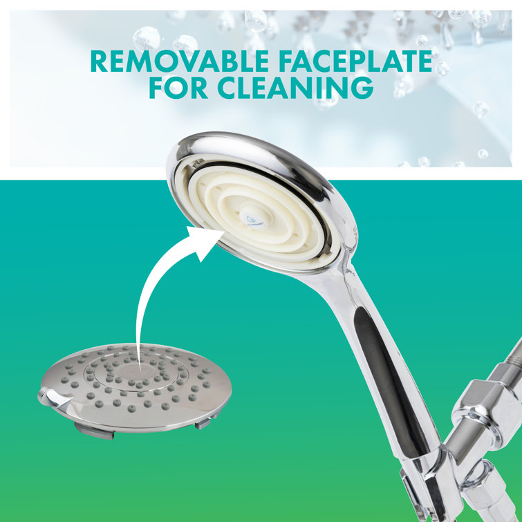 HealthGuard Chrome Handheld Shower Head with Adjustable Spray