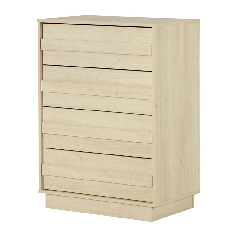Bleached Oak Contemporary 4-Drawer Nursery Chest