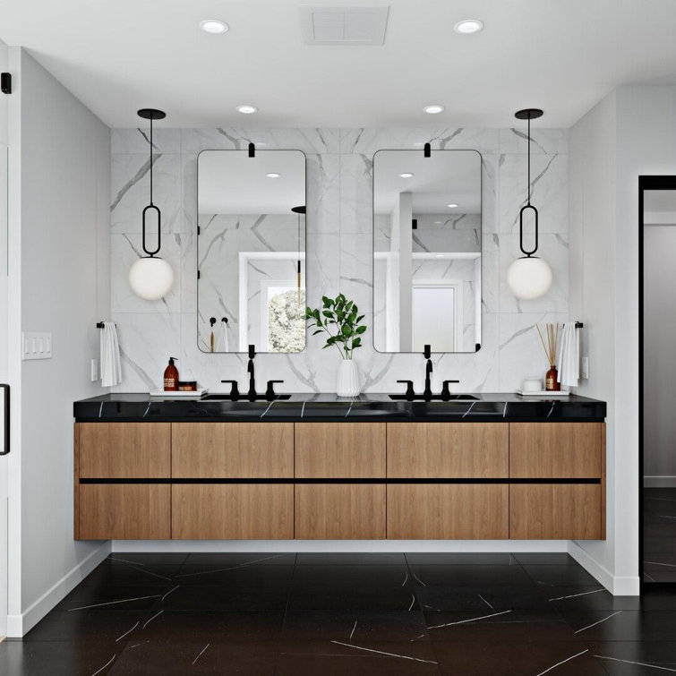 24" x 24" White Matte Porcelain Marble Look Tile