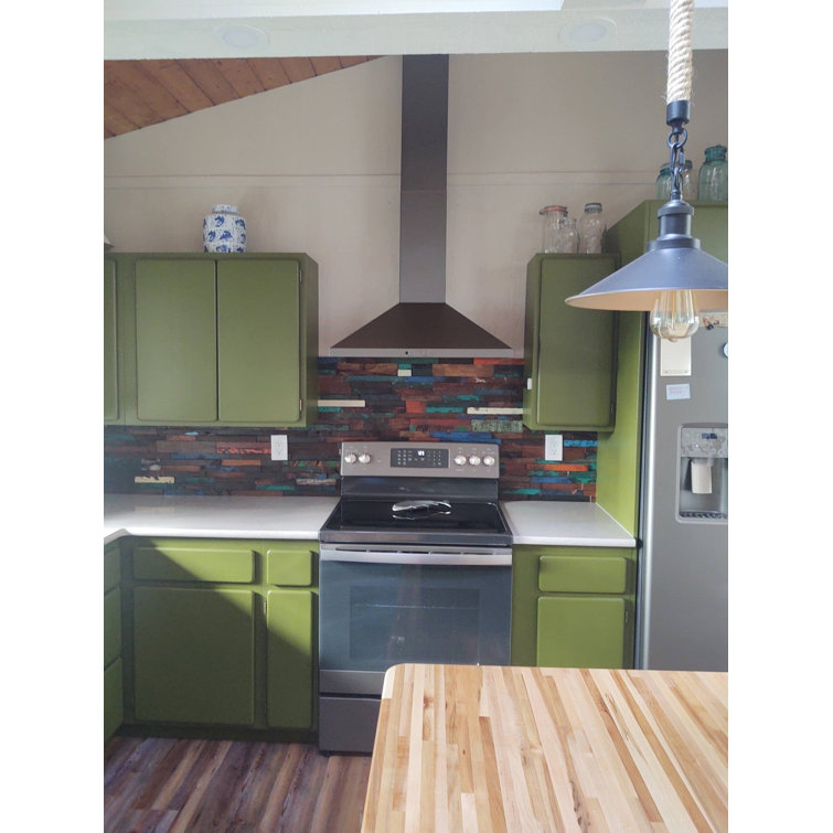 Castaway Multicolor Reclaimed Wood Mosaic Wall Tile