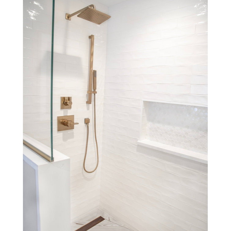 Orion White Glossy Ceramic Subway Wall Tile 2" x 8"