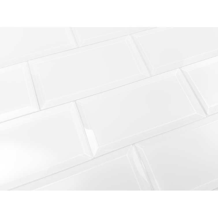 Frosted Elegance 3x6 Matte White Glass Subway Tile