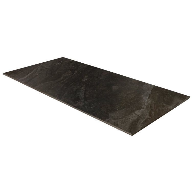 Esperanza Large Charcoal Black Matte Porcelain Tile