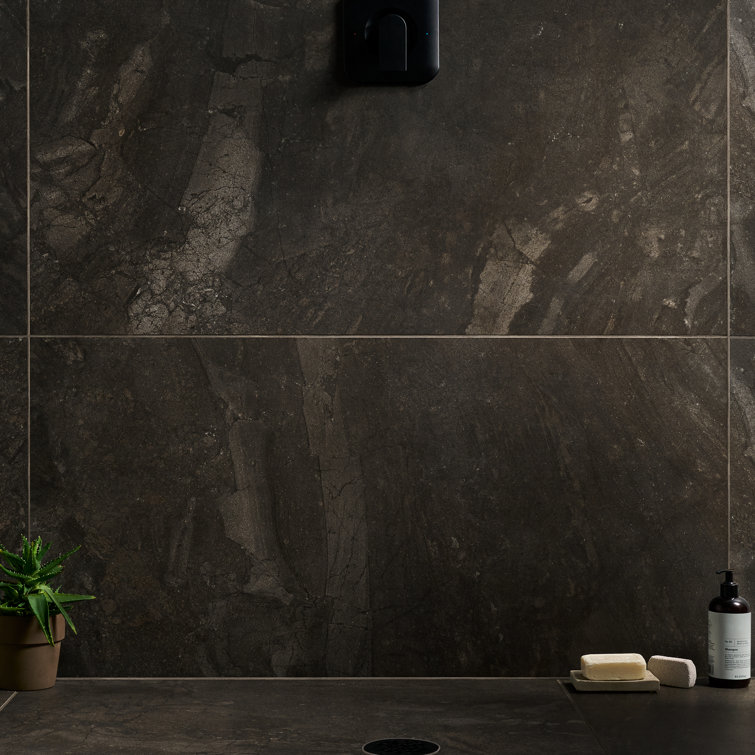 Esperanza Large Charcoal Black Matte Porcelain Tile