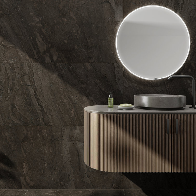 Esperanza Large Charcoal Black Matte Porcelain Tile