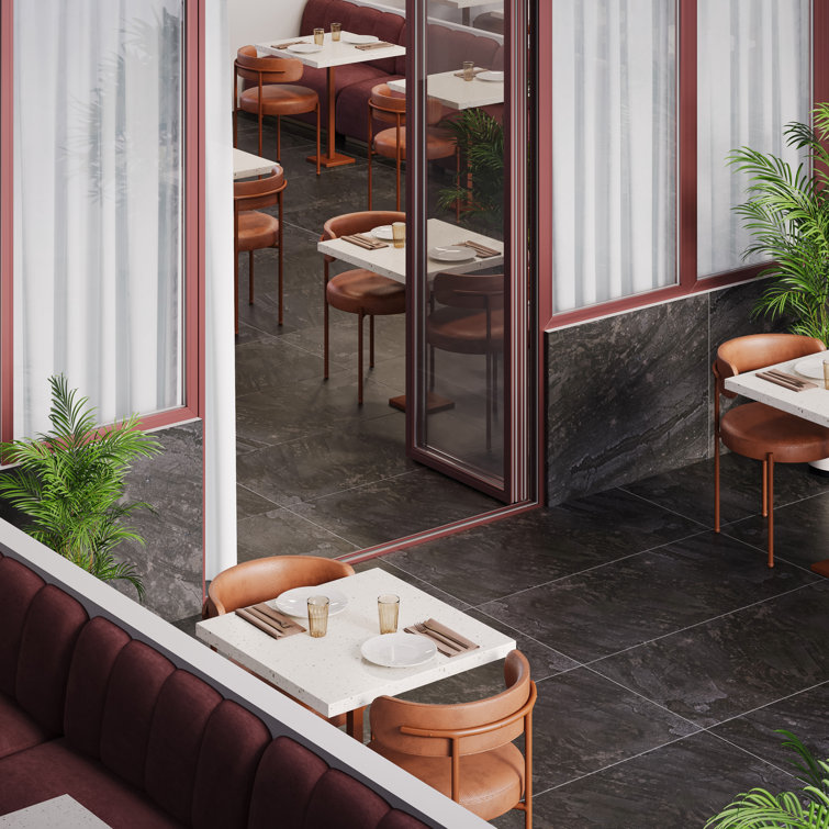 Esperanza Large Charcoal Black Matte Porcelain Tile