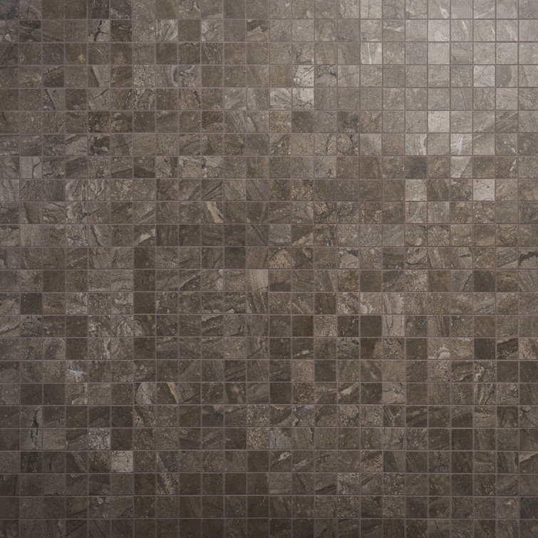 Earth Brown Matte Porcelain Mosaic Tile for Indoor and Outdoor Use