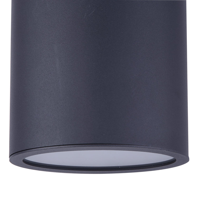 Black Modern Cylindrical Outdoor Wall Lantern