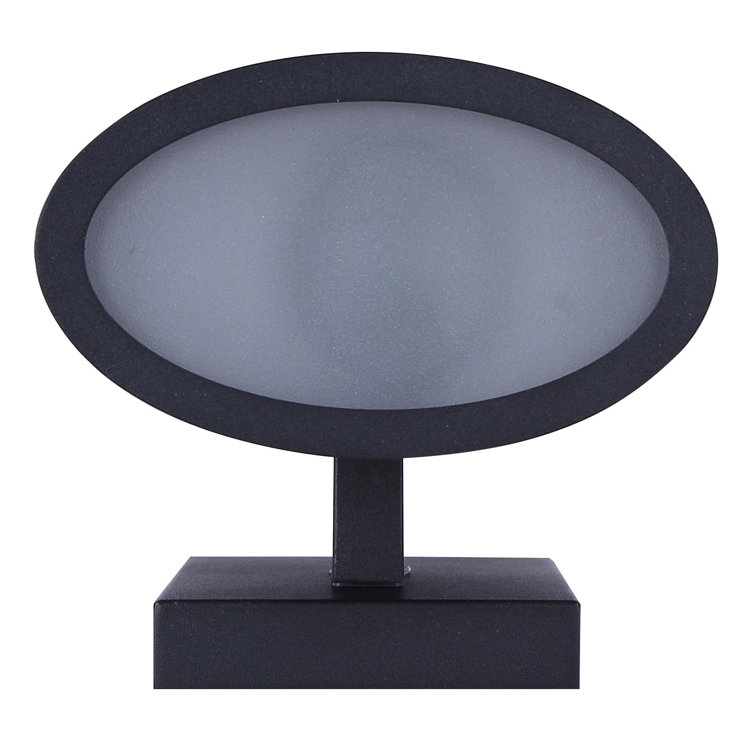 Black Modern Cylindrical Outdoor Wall Lantern