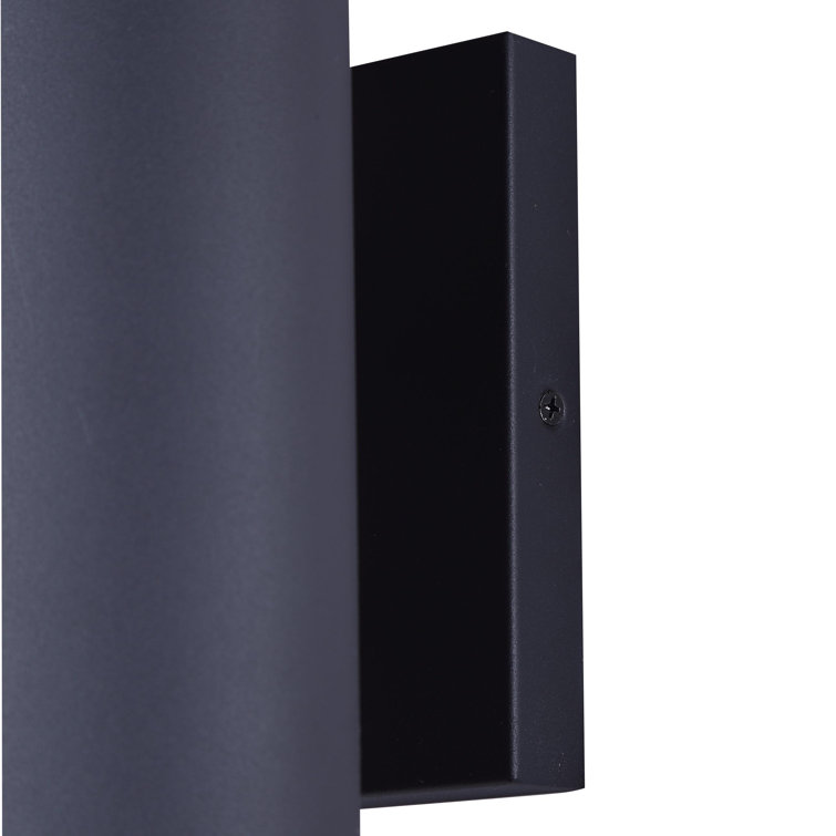Black Modern Cylindrical Outdoor Wall Lantern