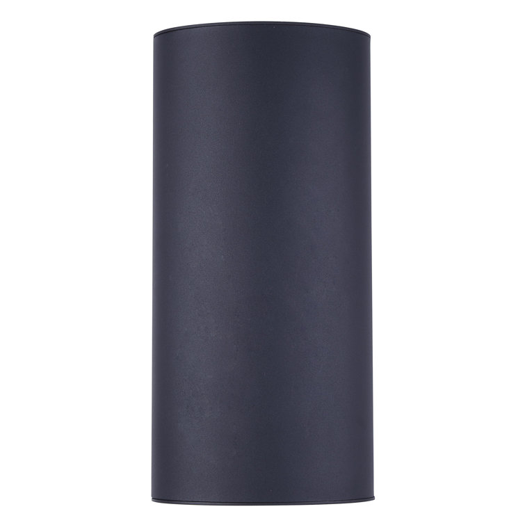 Black Modern Cylindrical Outdoor Wall Lantern