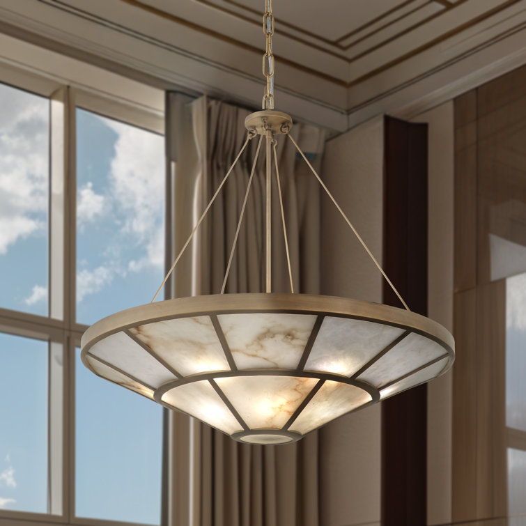 Ashen Gold 8-Light Indoor/Outdoor Glass Pendant