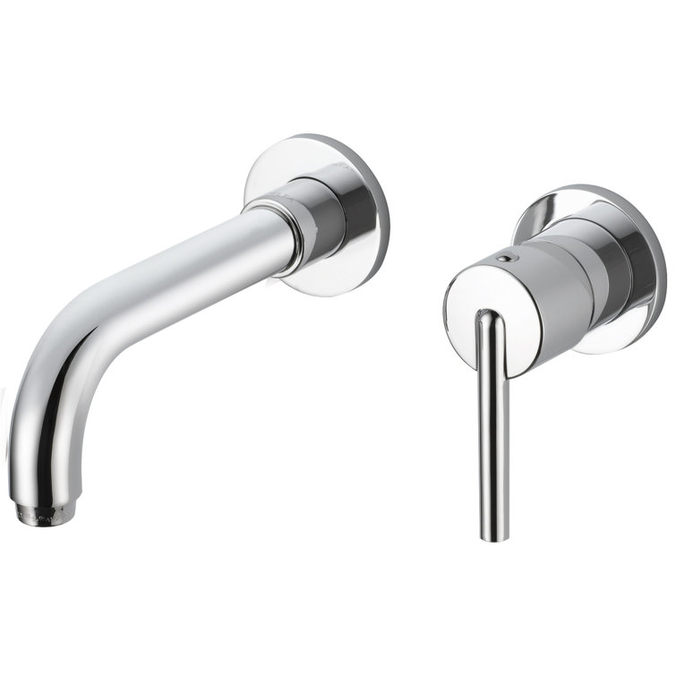 Delta Trinsic 7.5" Chrome Modern Wall-Mounted Bathroom Faucet