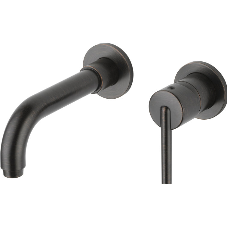 Sleek Venetian Bronze Wall Mounted Modern Bathroom Faucet