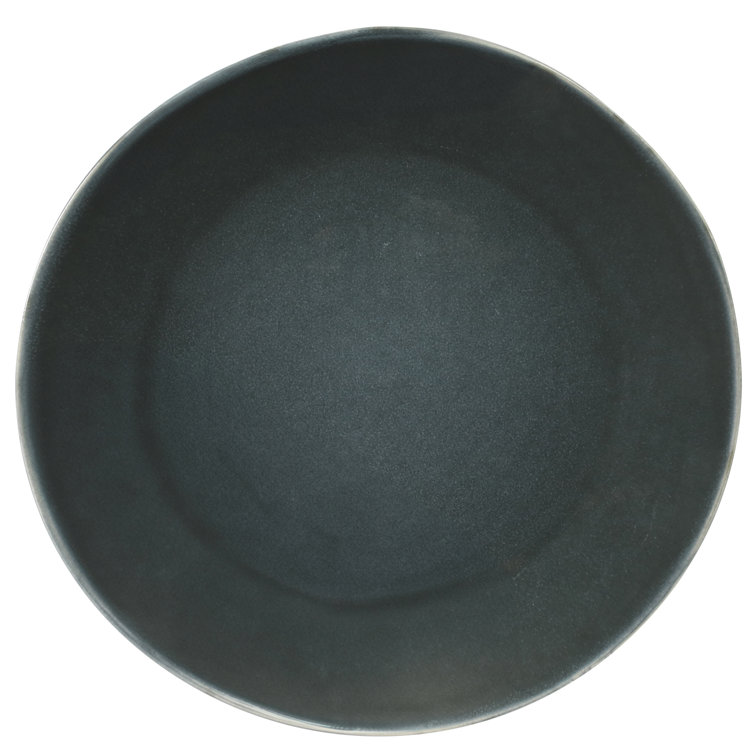 Montecito Breeze Glossy Blue Ceramic Dinnerware Set, Service for 4