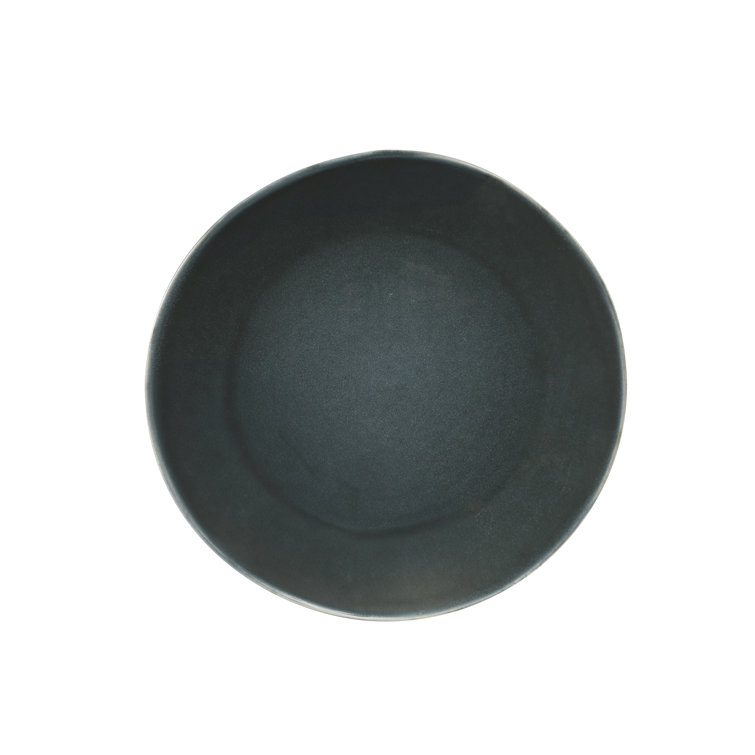 Montecito Breeze Glossy Blue Ceramic Dinnerware Set, Service for 4