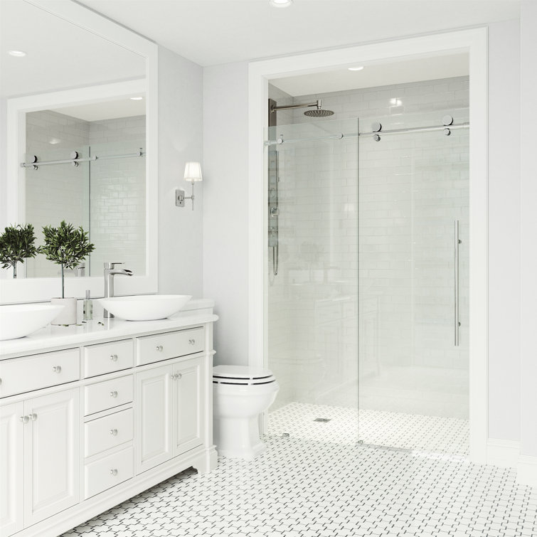 Elan E-Class 68" Frameless Chrome Sliding Shower Door