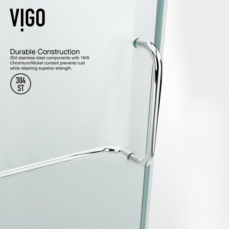 Monteray Frameless Chrome Shower Enclosure with Clear Glass and Base
