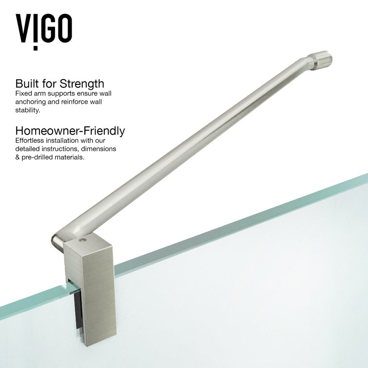 Monteray 48" x 32" Frameless Clear Glass Shower Enclosure with Brushed Nickel Hardware