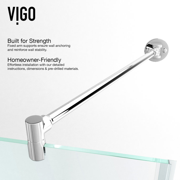 Gemini 47" Brushed Nickel Frameless Neo-Angle Shower Enclosure