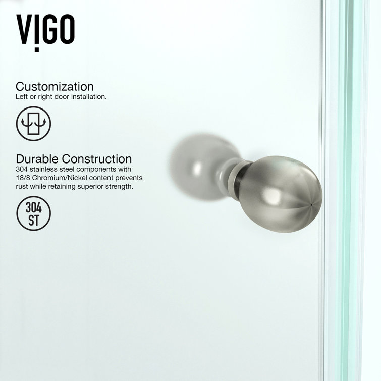 Verona 42" Frameless Neo-Angle Shower Enclosure with Clear Glass
