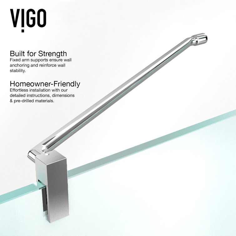 Monteray Frameless Clear Glass Shower Enclosure with Brushed Nickel Hardware