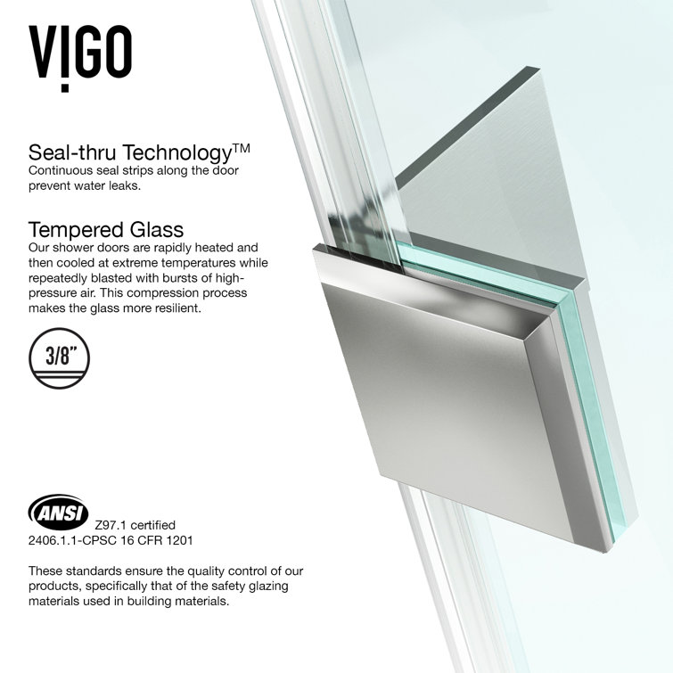 Piedmont Brushed Nickel Frameless Neo-Angle Shower Enclosure