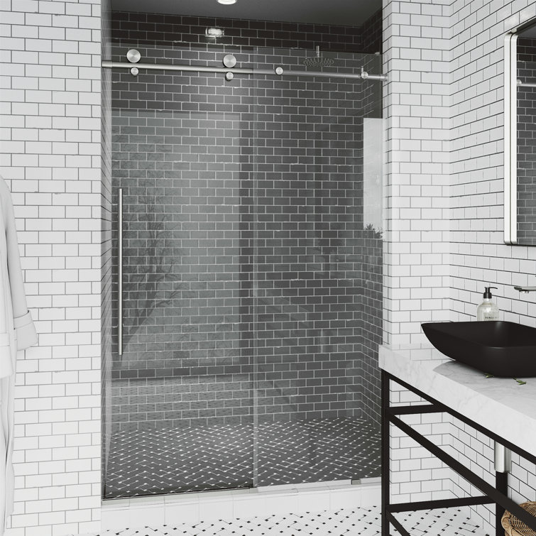 Elan E-Class 44-48" Frameless Sliding Shower Door with Clear Glass