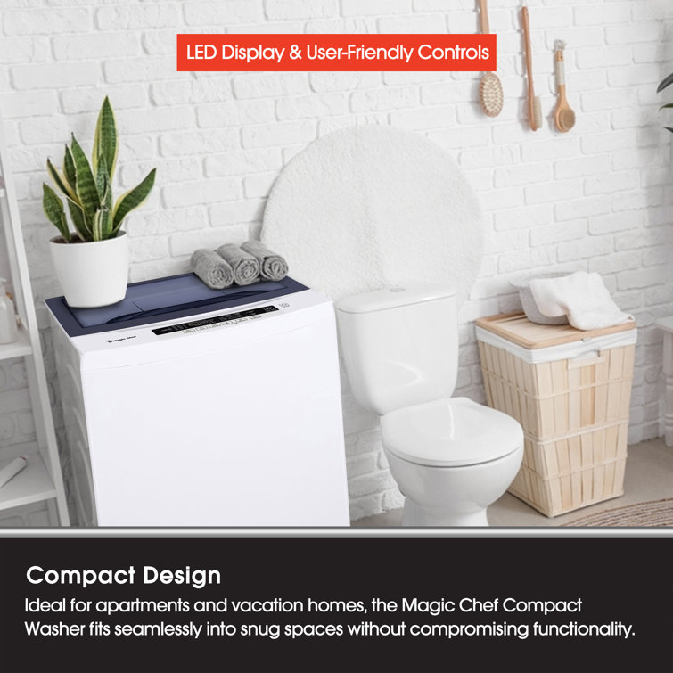 Compact White Stainless Steel Top Load Washer for RVs