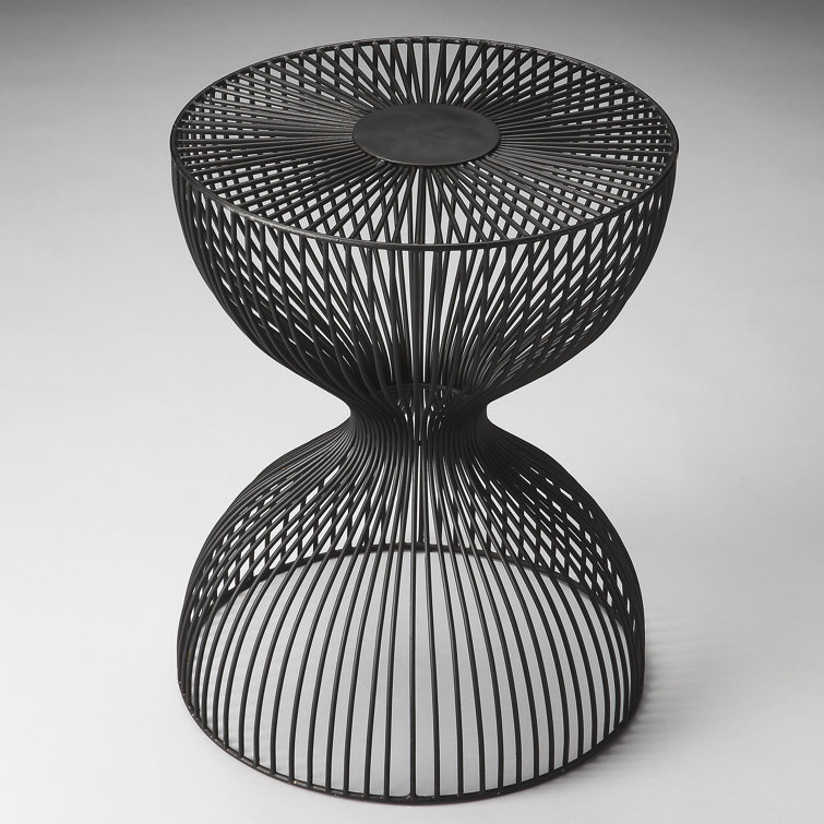 Luxurious Nicholas 14'' Gold-Plated Metal Side Table