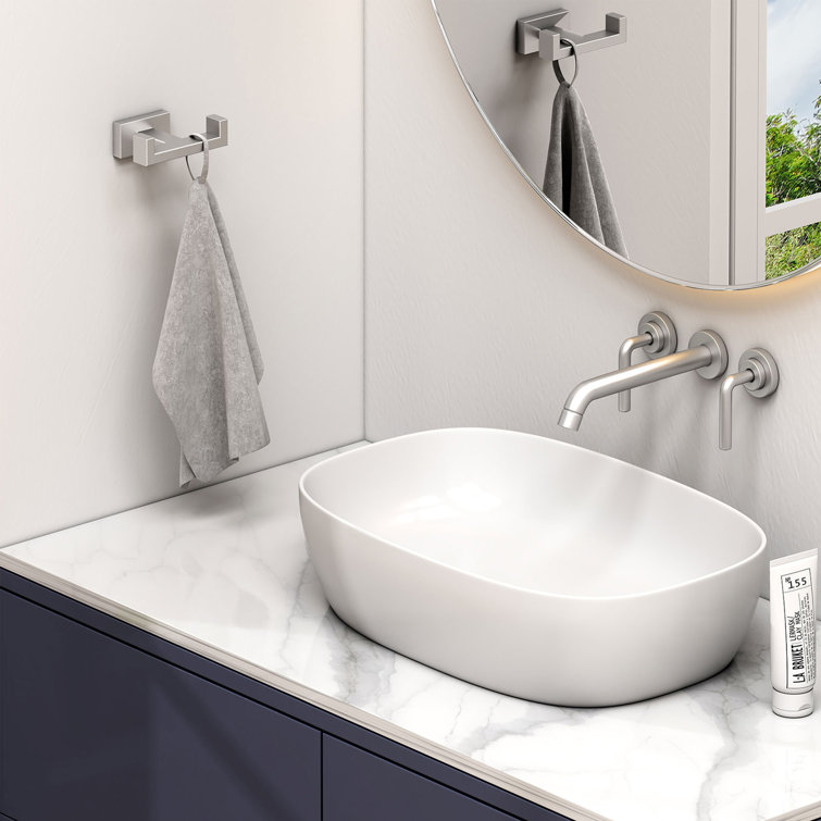Brushed Nickel Stainless Steel Wall Mounted Double Towel Hook