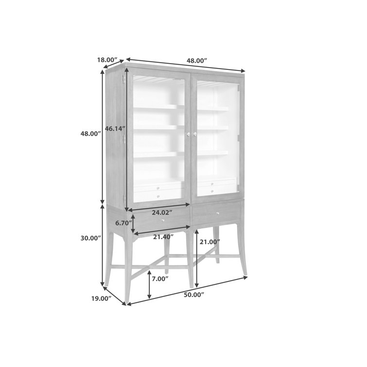 Modern Brown Wood Bar Cabinet with Glass Doors and Storage
