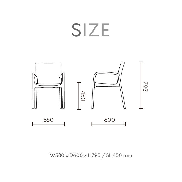 Alissa Green Stackable Resin Patio Dining Armchair Set