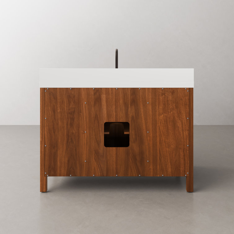 Sequoia 48" Noir Juglans Single Sink Vanity with Quartz Top