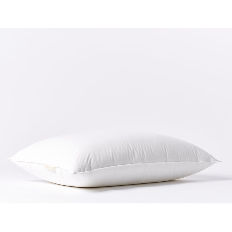 Queen Size White Organic Cotton Feather Down Pillow