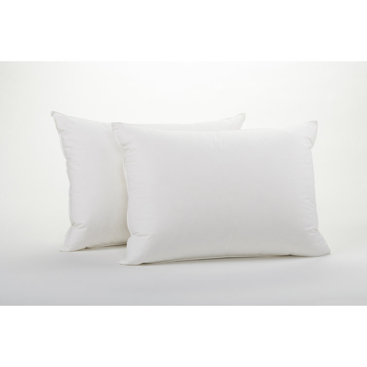 Queen Size White Organic Cotton Feather Down Pillow